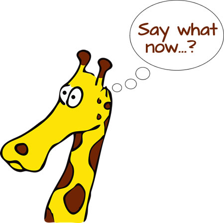Giraffe thinking-Say what now?